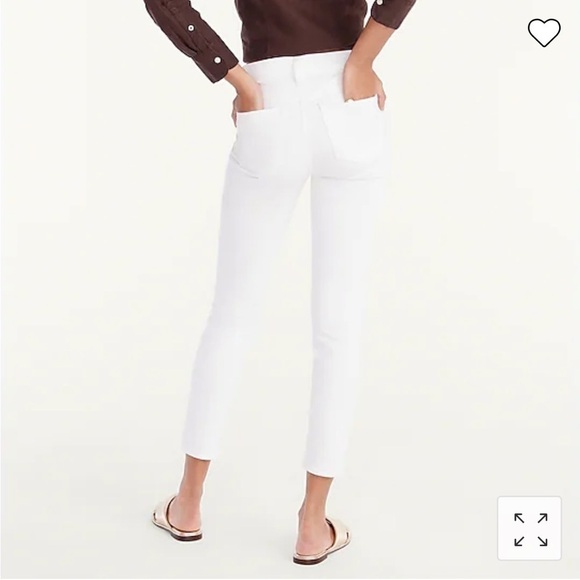 J. Crew 9" mid rise toothpick jeans B3584 white 34 - Picture 4 of 8